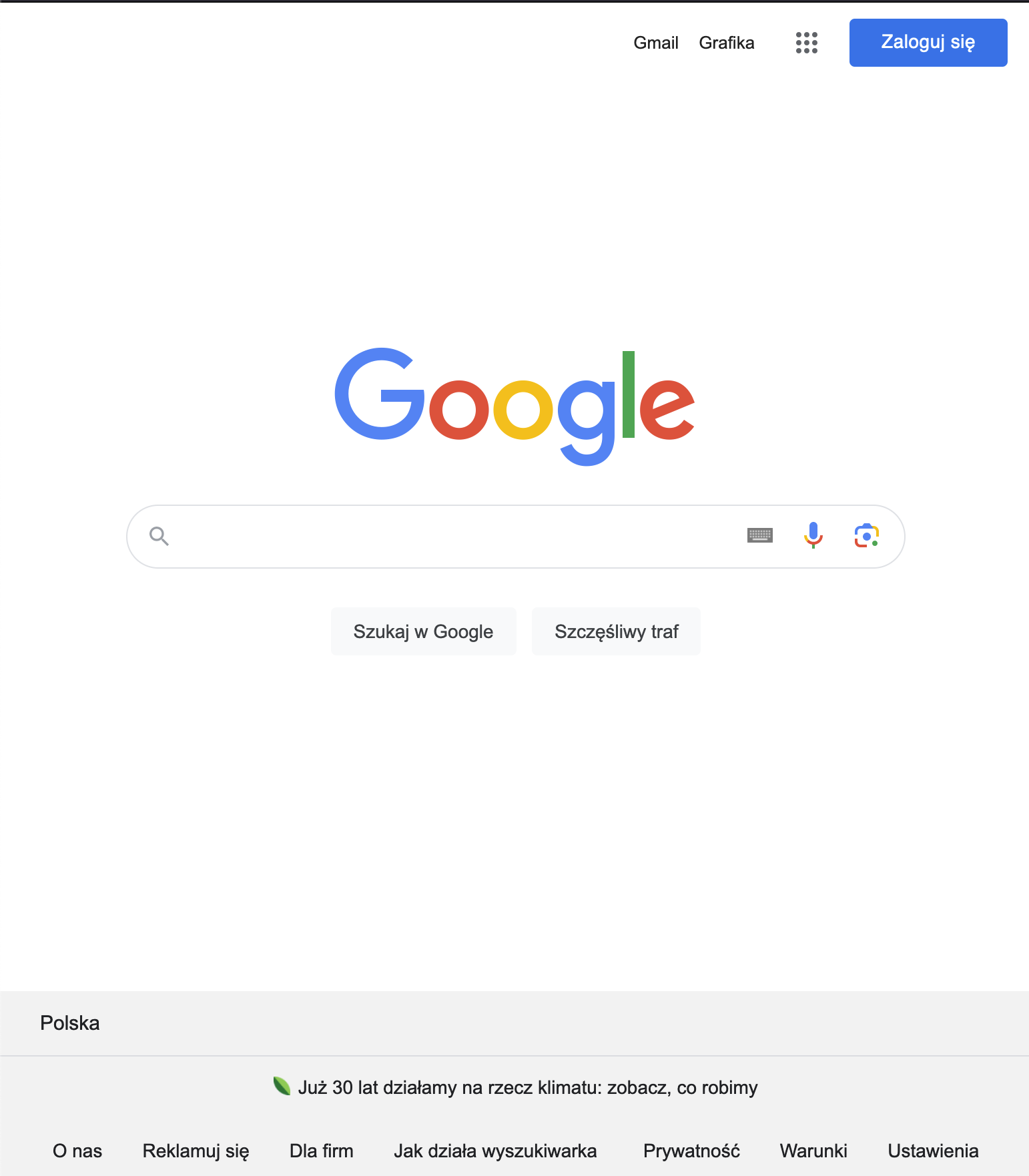 Strona głowna Google