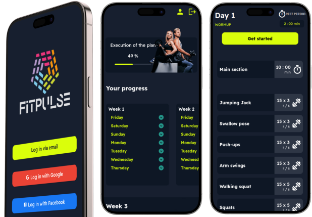 fitpulse mobile app for fitness trainers and coaches