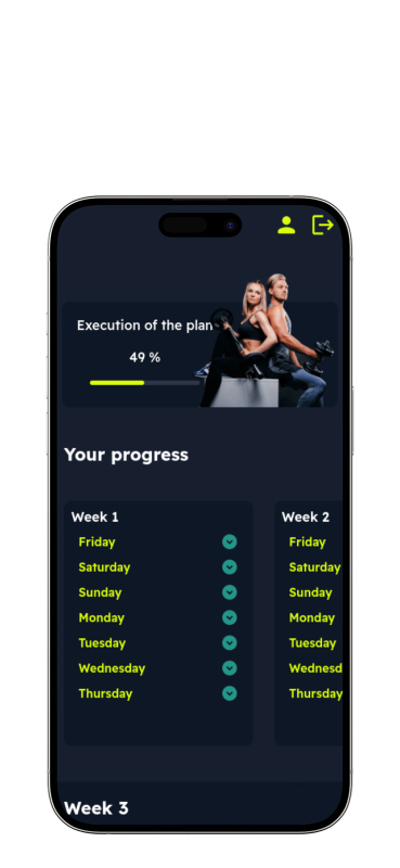FitPulse workout progress and training dashboard