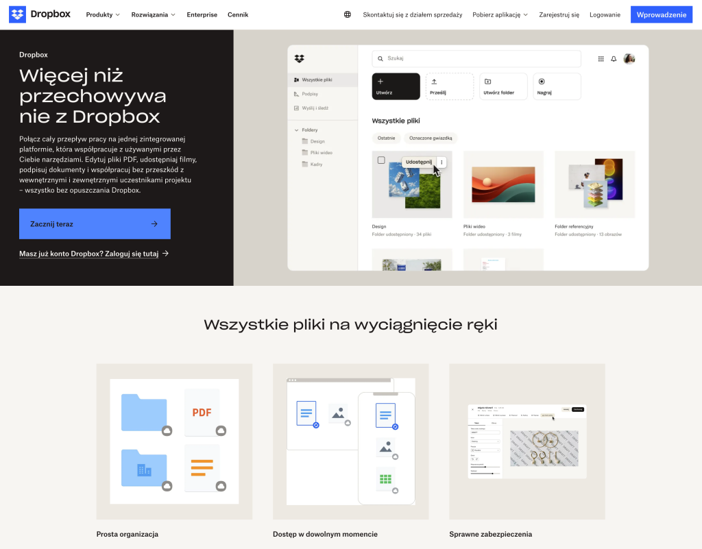 Dropbox Homepage