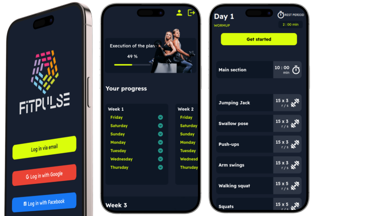 fitpulse mobile app for fitness trainers and coaches
