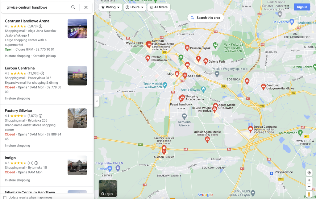 Optymalizacja profilu firmowego na mapach google