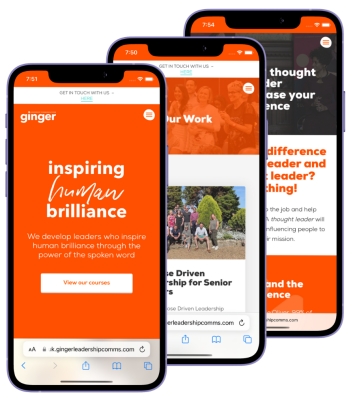 Ginger Leadership communication mobile view
